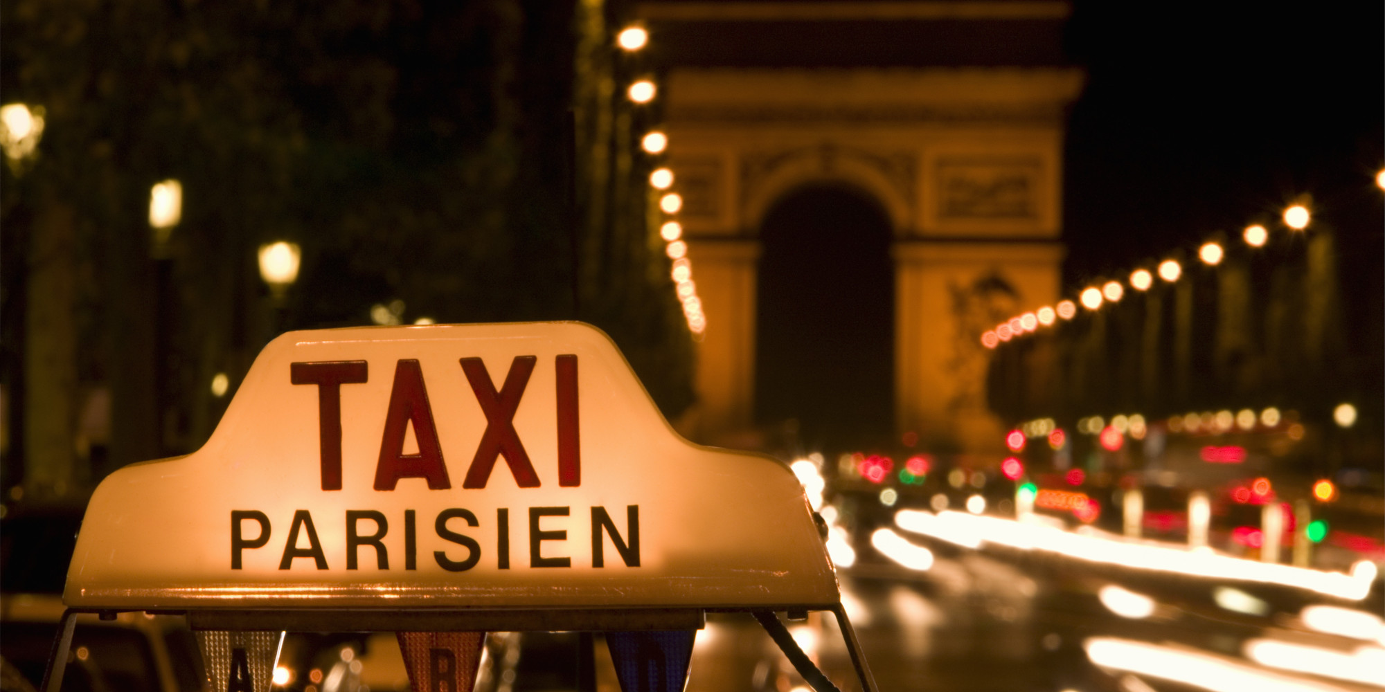 France, Paris, taxi light