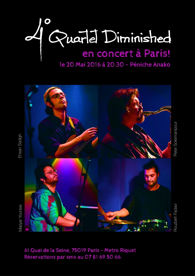 کنسرت جاز ایرانی با اجرای گروه کوارتت کاسته در پاریس