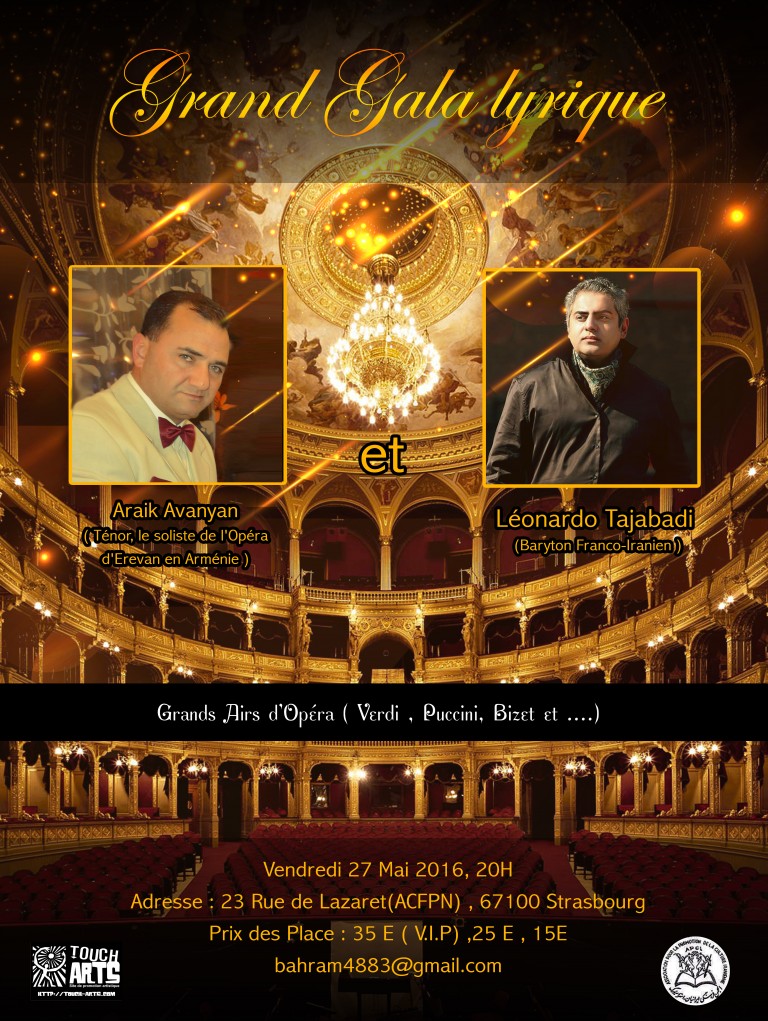 کنسرت موسیقی اپرایی در استراسبورگ با حضور لئوناردو تاج آبادی