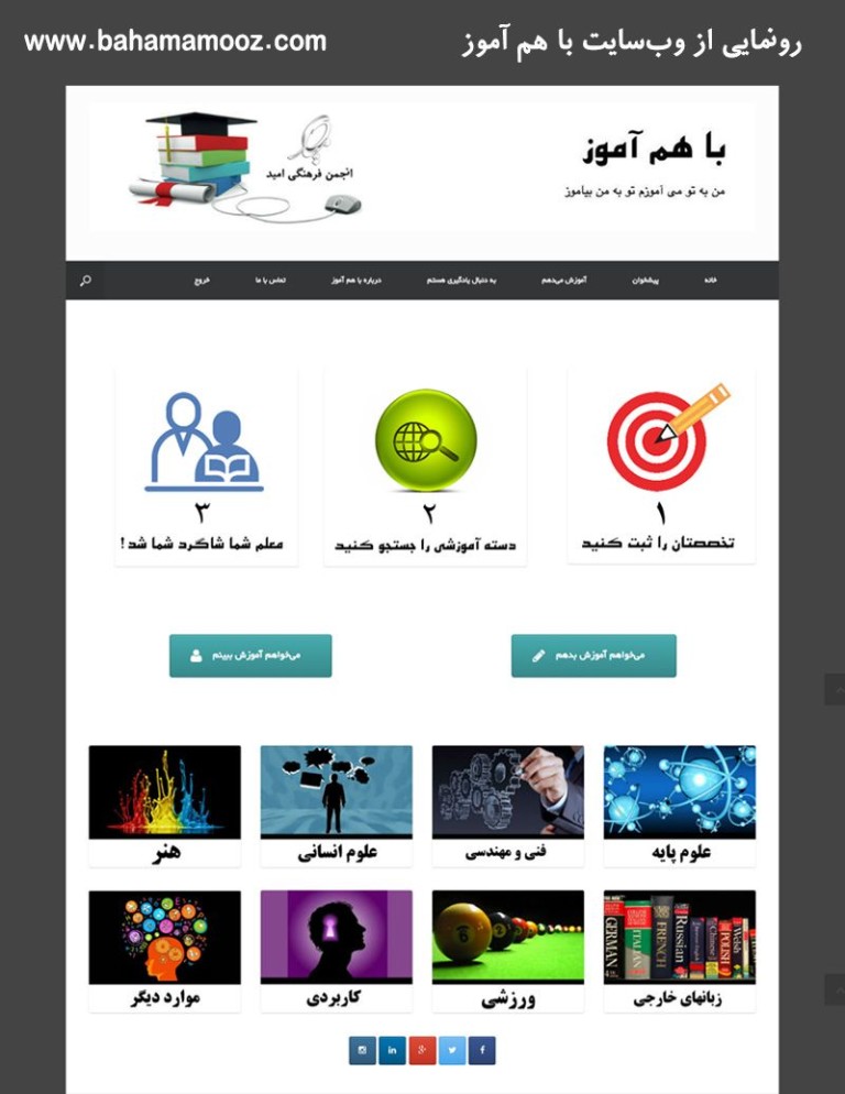 رونمایی از وب‌سایت “با هم آموز” به همت انجمن فرهنگی امید