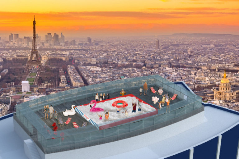 بازگشایی استخر توپ در بلندترین نقطه برج مونپارناس پاریس
