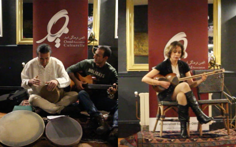 فیلم اجرای موسیقی زنده و حافظ خوانی در شب یلدا (انجمن فرهنگی امید)